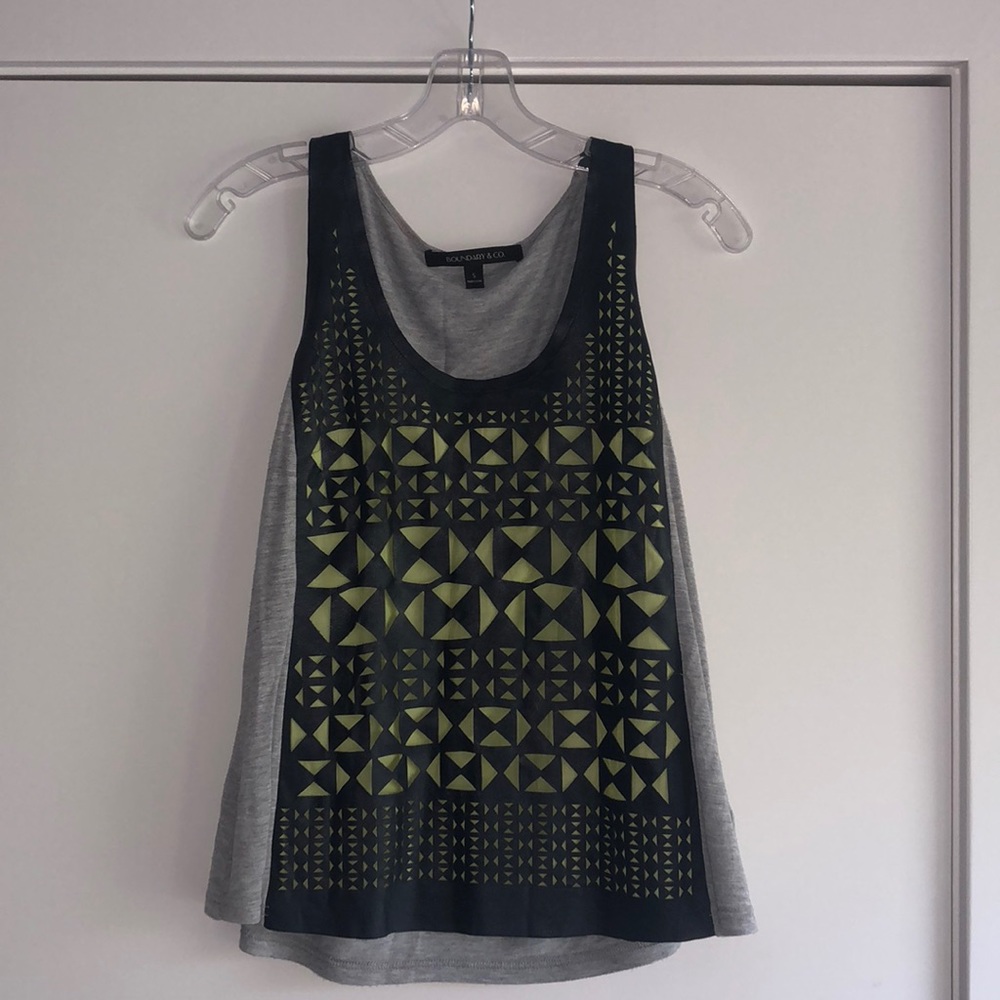 Leather detailed tank in perfect condition!!